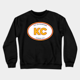 Kansas City Missouri KC Fountains White Oval Crewneck Sweatshirt